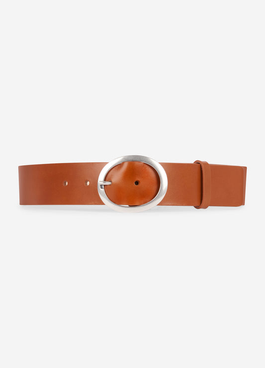 Camel leather belt