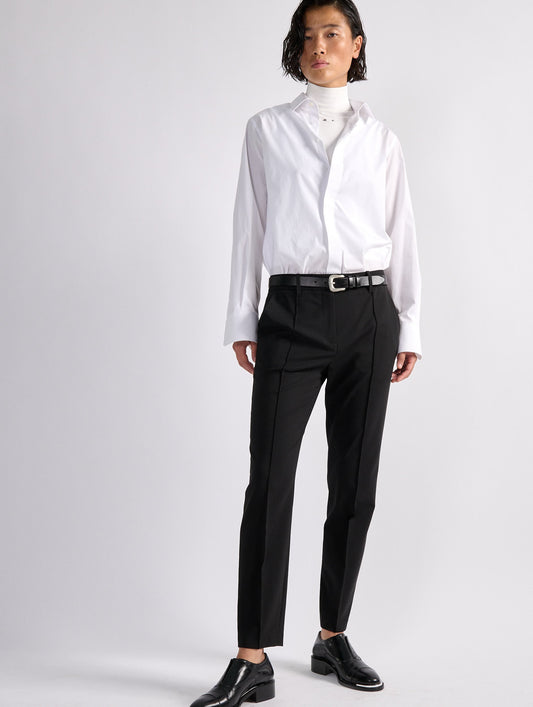 Black wool Roxy trousers