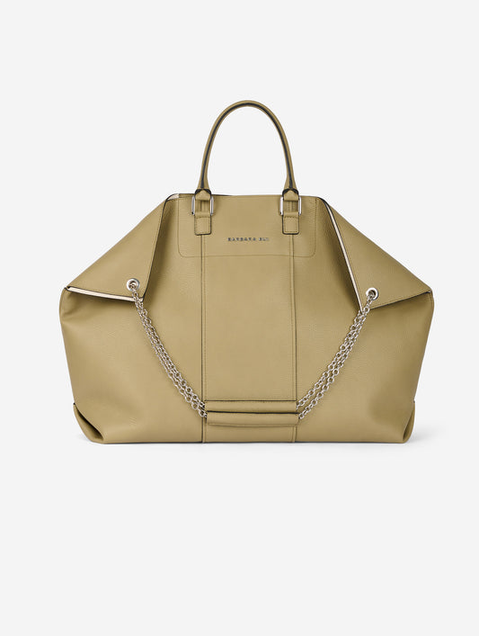 Big Chamallow bag in linden green leather