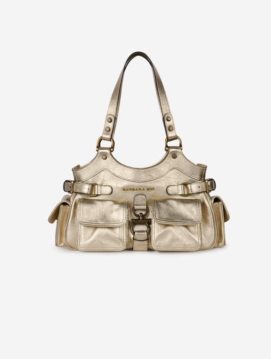 Sac "BB Re-edition" en cuir or