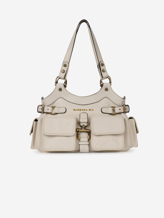 Sac "BB Re-edition" en cuir ivoire