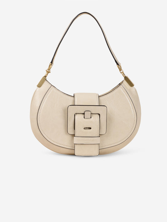 Ivory patent leather KISS ME bag 